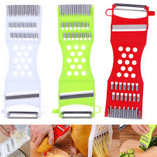 5-in-1 Vegetable Peeler & Julienne Slicer β Grater, Metal Scraper & Multi Kitchen Cutter