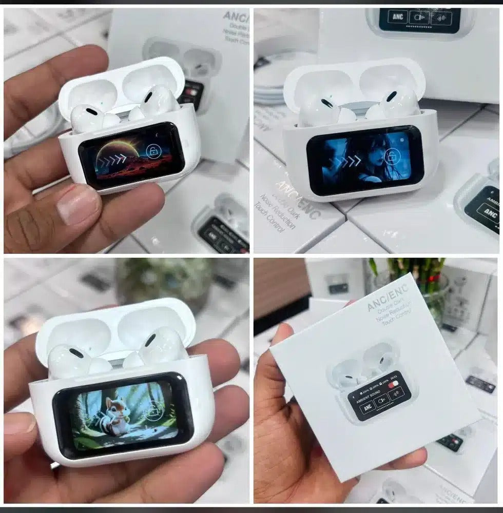 A9 Pro 2 LCD Touchscreen Wireless Earbuds – Bluetooth 5.3, ANC Noise Cancellation & 360° HiFi Sound