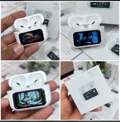 A9 Pro 2 LCD Touchscreen Wireless Earbuds – Bluetooth 5.3, ANC Noise Cancellation & 360° HiFi Sound