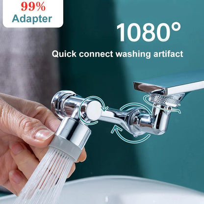 1080° Rotatable Faucet Aerator – Water Saving Splash Filter, Extendable Kitchen & Bathroom Washbasin Tap Nozzle Bubbler