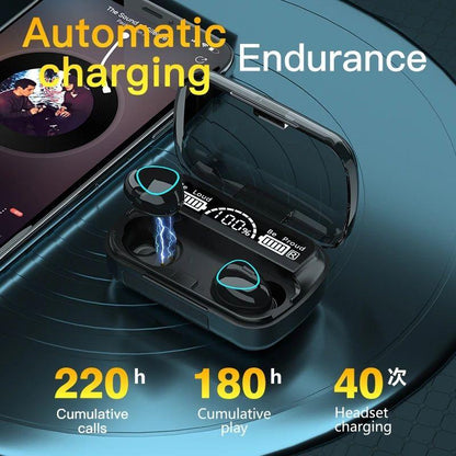 M10 TWS Wireless Headphones – Bluetooth 5.1 Touch Control Earbuds, 9D HiFi Sound Quality, Waterproof Wireless Headset