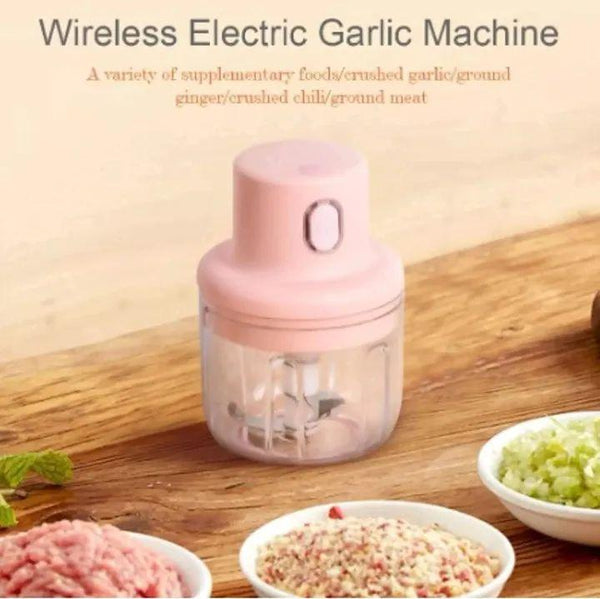 Portable Electric USB Rechargeable Food Chopper – Cordless Fruit, Vegetable, Onion & Garlic Cutter, Mixer, Blender, Mincer & Grinder & meat grinder