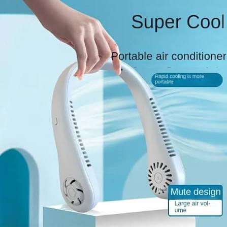Stay Cool Anywhere™ Portable Neck Fan – Hands-Free Rechargeable Cooling Fan for Travel, Sports & Outdoor Use