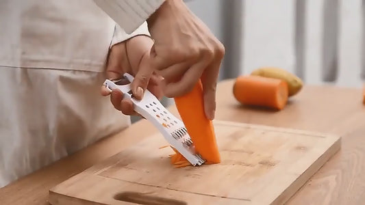 5-in-1 Vegetable Peeler & Julienne Slicer – Grater, Metal Scraper & Multi Kitchen Cutter