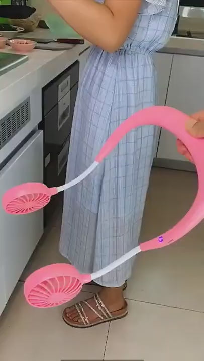 Premium Rechargeable Neck Fan – 3-Speed Hands-Free Cooling for Travel, Sports & Daily Use